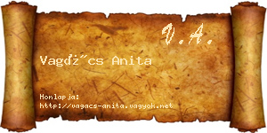 Vagács Anita névjegykártya